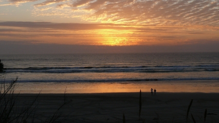 Sunset on Ocean Beach.